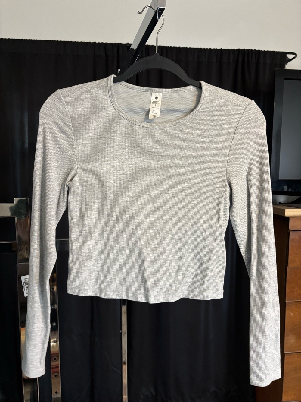 Yogalicious Heather Gray Long Sleeve Workout Top